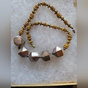 Elegant Brown Beaded Necklace